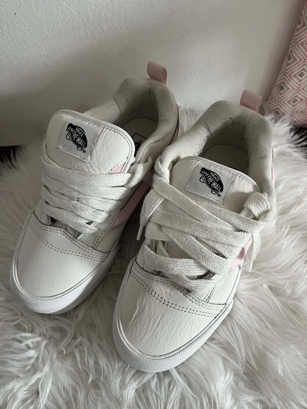 Vans Skate Shoes — White with Pink Accent - Picture 3 of 7